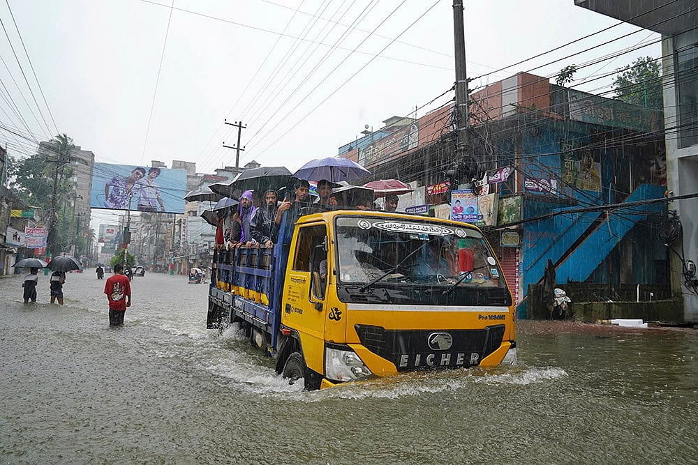 Bangladesh Floods: Flooded street after rains in Feni district  - | Photo: PTI